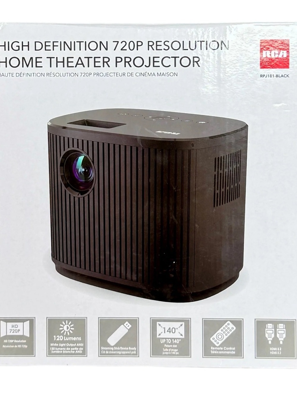 RCA Black 720P Home Theater Projector